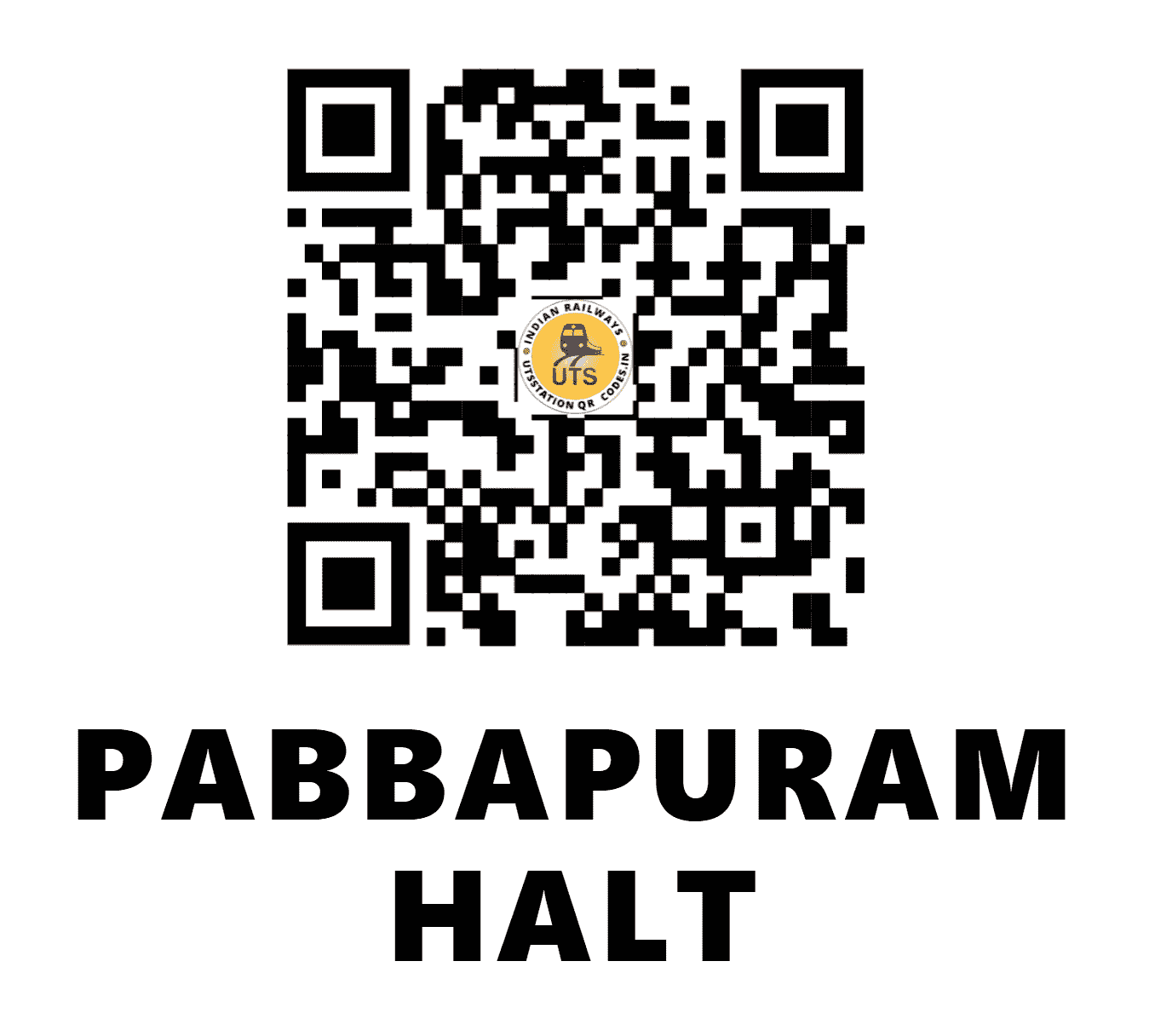 UTS QR Code for PABBAPURAM HALT - PBAP - SC (ANDHRA PRADESH)